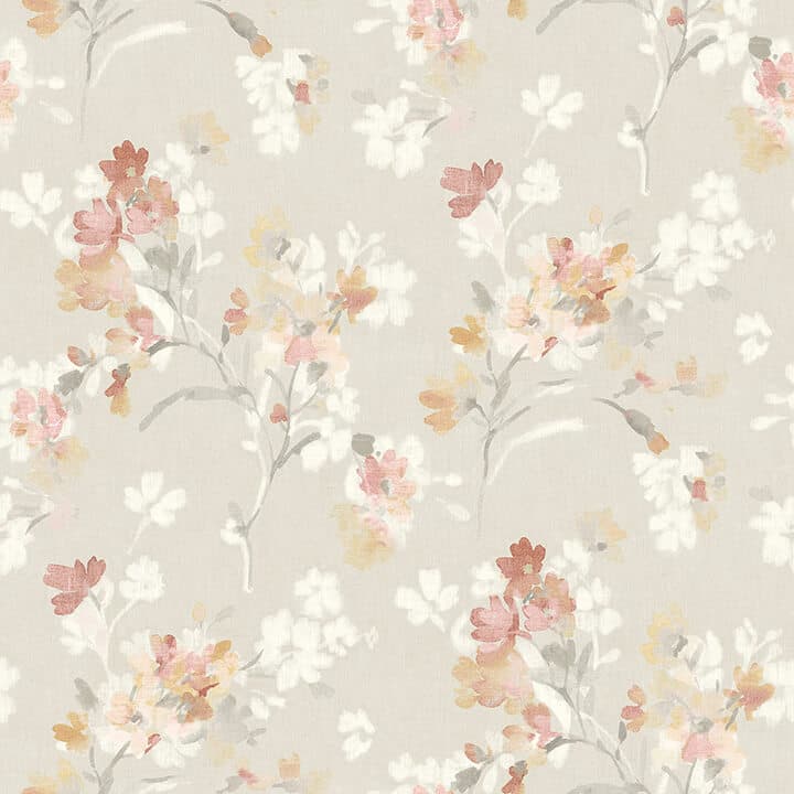 Azalea Ruby Floral Branches Wallpaper