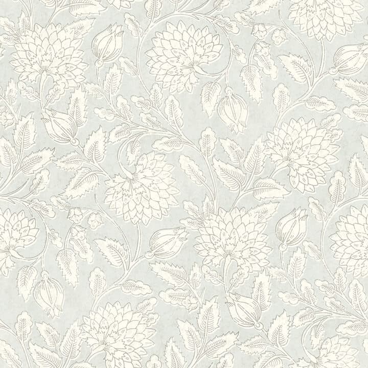 Vadouvan Light Blue Jacobean Trail Wallpaper