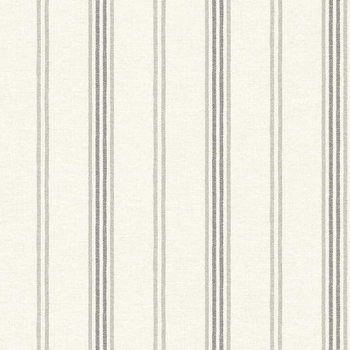 Lovage Charcoal Linen Stripe Wallpaper