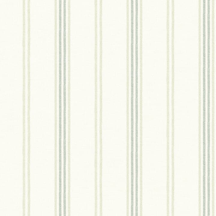 Lovage Green Linen Stripe Wallpaper