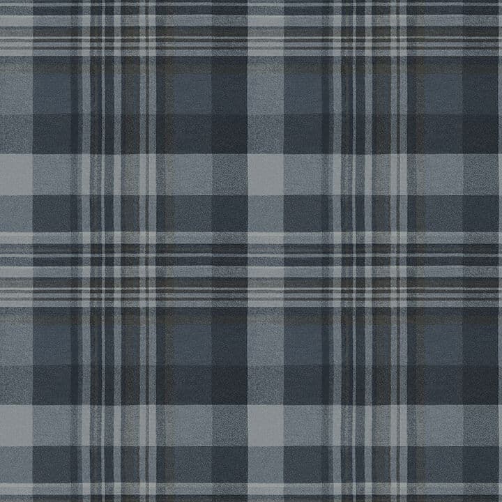 Dutton Plaid Indigo Wallpaper