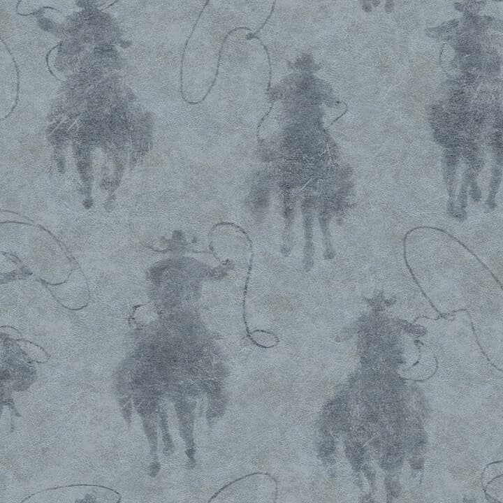 Stockman Silhouette Blue Wallpaper